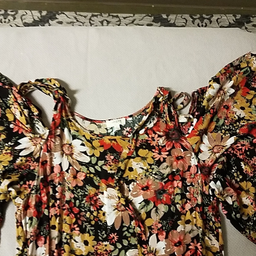 Umgee floral cold shoulder dress